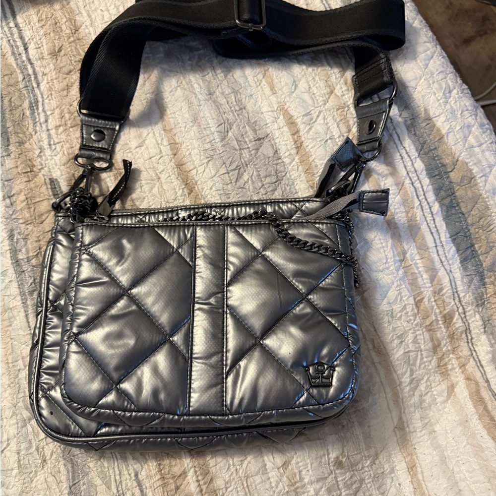 Oliver Thomas Silver Crossbody Bag
